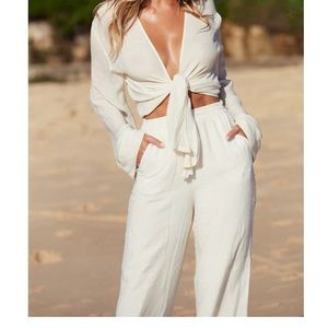 NWT Monday Swimwear Ivory Tahiti Coverup Set